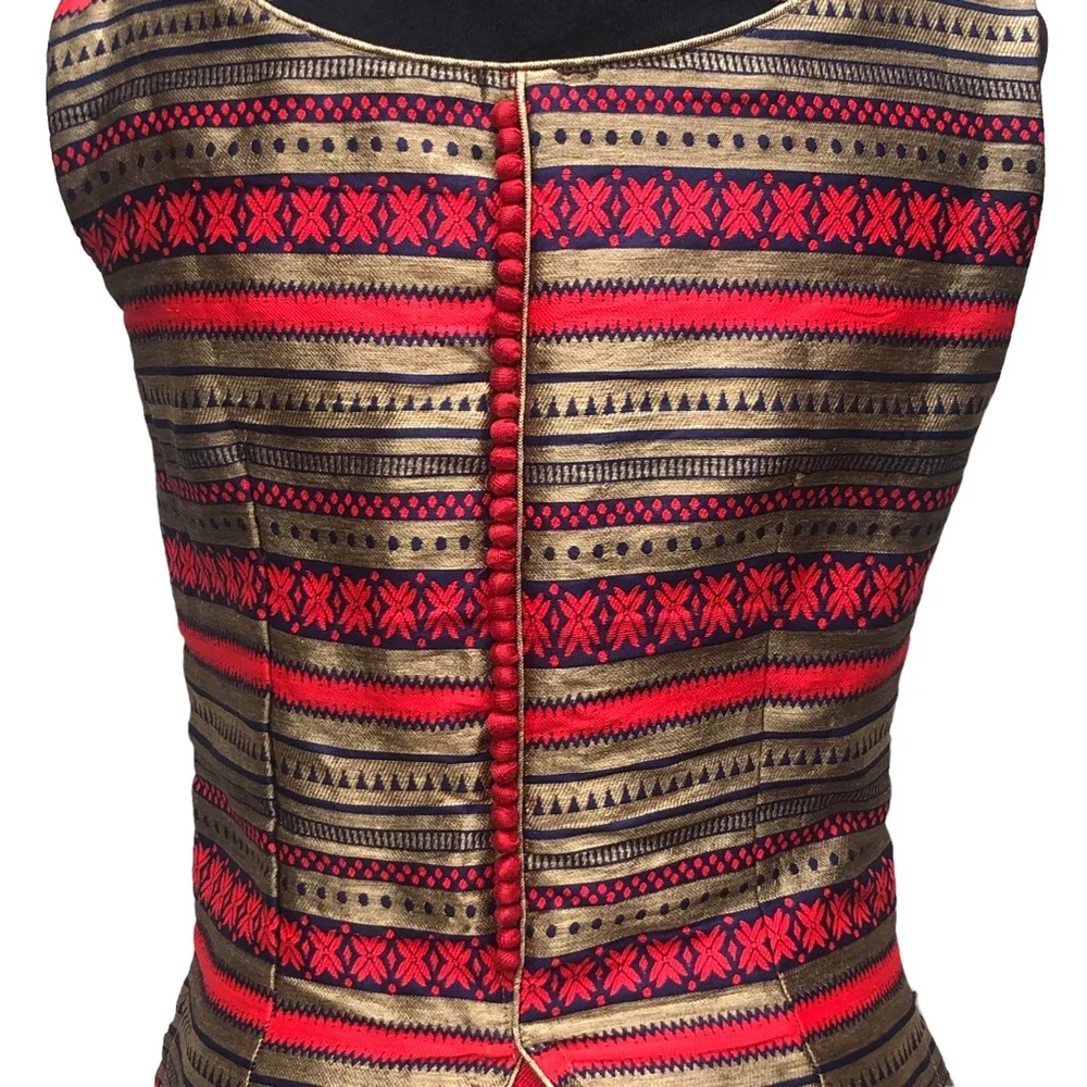 Traditional Red & Gold Dress Made in India size 8 - Picture 10 of 16